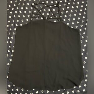 Express double lined black tank w/ cutout-size xl